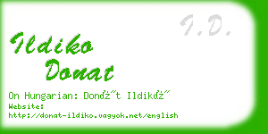 ildiko donat business card